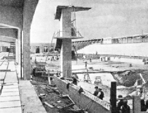 THE DIVING TOWER and covered promenade 