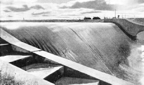 THE WEIR OF SHAVANSK DAM, one of the fifteen dams built to control the waters along the line of the White Sea Baltic Canal
