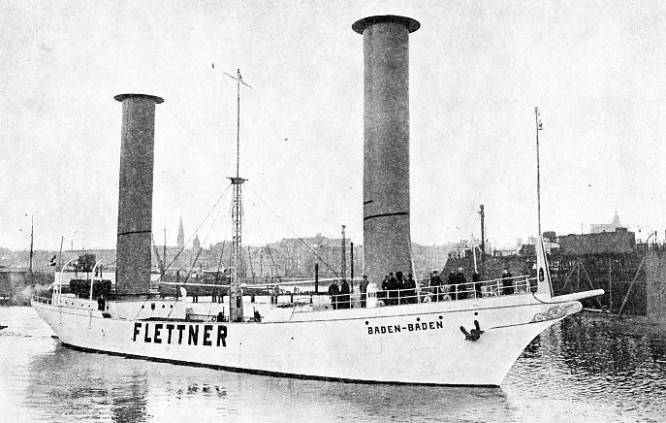 THE FIRST ROTOR SHIP appeared in 1924. She was the Baden-Baden