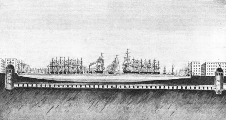 SECTIONAL DIAGRAM OF THE THAMES TUNNEL