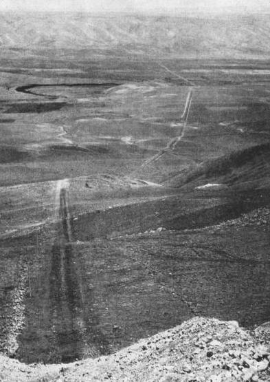 THE COURSE OF THE PIPE LINE across the Jordan Valley