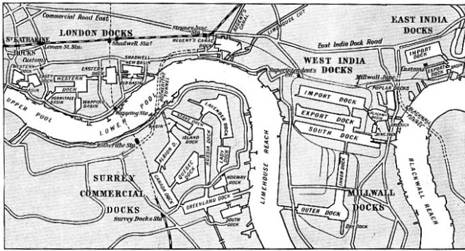 THE PORT OF LONDON comprises the greatest system of docks in the world