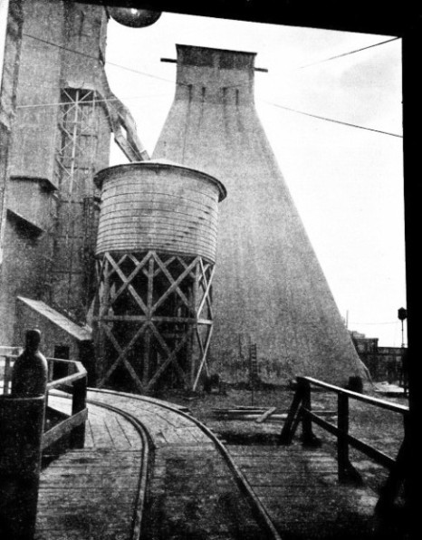 HEAD FRAME OF THE CENTRAL SHAFT at the Hollinger Gold Mines, Timmins, Ontario