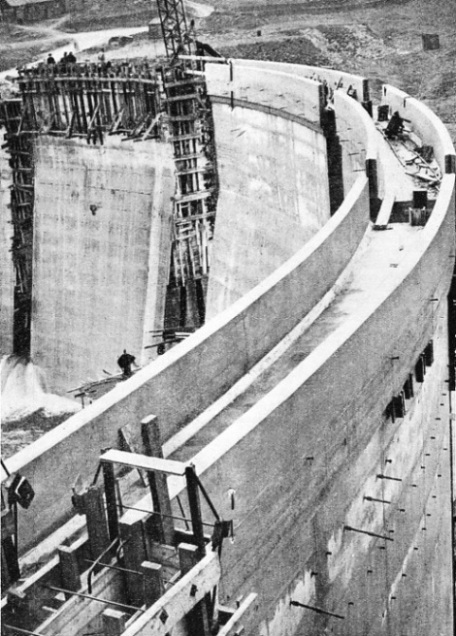 The arch section of the dam at Earlstoun, on the River Ken