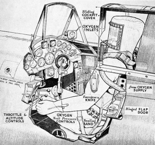 THE ARRANGEMENT OF THE COCKPIT of the Bristol 138A monoplane