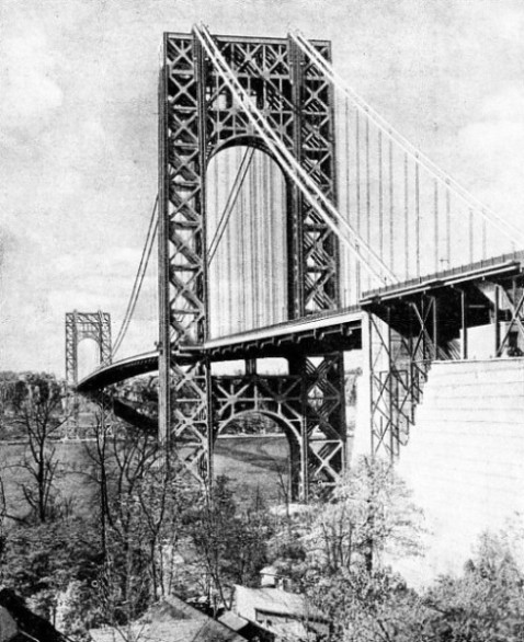 THE ANCHORAGE of the George Washington Bridge on the Manhattan side