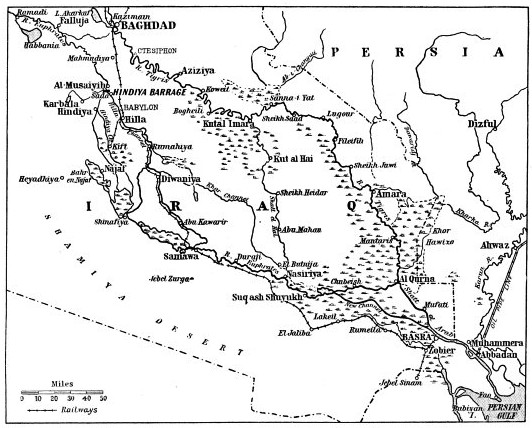 THE RIVERS EUPHRATES AND TIGRIS flow together at Al Qurna