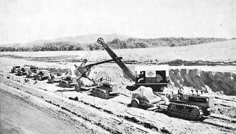 CUTTING A LEVEL ROAD through a hill