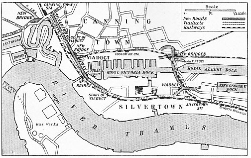 Silvertown Way runs from East India Dock Road and Barking Road