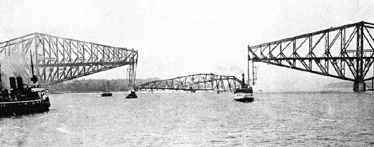 The Collapsed Central Span of the Quebec Bridge