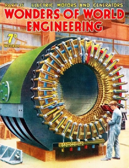 a huge stator for a 36,000 kilovolt-amps alternator