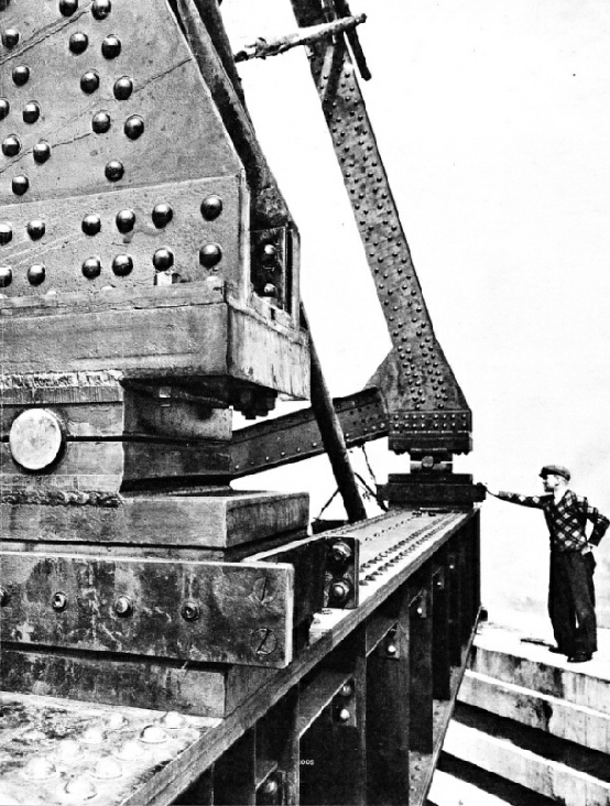 MASSIVE STEELWORK of the tower which carries the ringing chamber and bells of Liverpool Cathedral