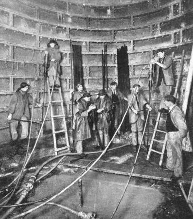 THE CEMENTATION PROCESS in use during the sinking of the vertical shaft at Liverpool