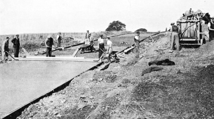 MAKING A CONCRETE ROAD BY HAND