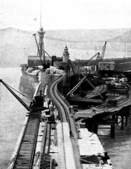 ADMIRALTY PIER EXTENSION being built in Dover Harbour