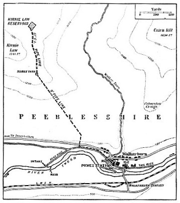 BY THE RIVER TWEED at Walkerburn, Peeblesshire, two textile mills derive their power from hydro-electric turbines