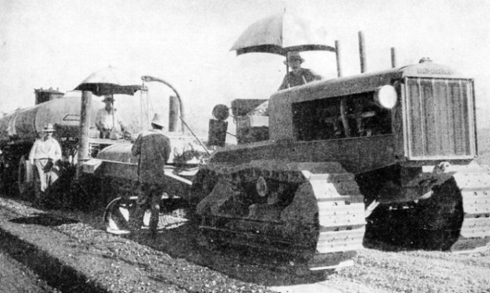 ROAD WORKS IN THE DESERT were carried out in connexion with the Colorado aqueduct