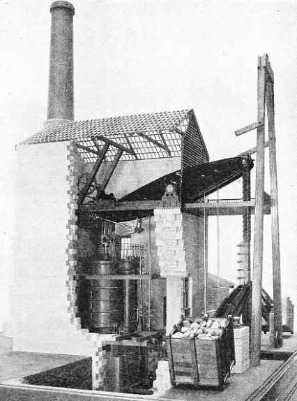 MODEL OF A DOUBLE-ACTING PUMPING ENGINE built for a mine in Cornwall