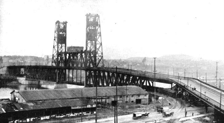 THE DOUBLE LIFT BRIDGE AT PORTLAND OREGON