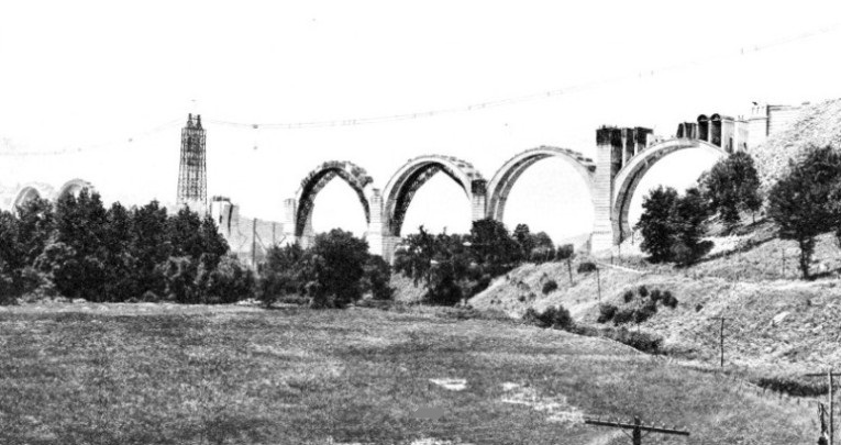 PARTLY COMPLETED CONCRETE ARCHES of Tunkhannock Viaduct