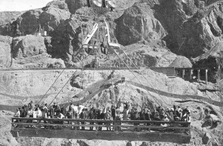 OVERHEAD CABLEWAYS were extensively used during the building of the Boulder Dam
