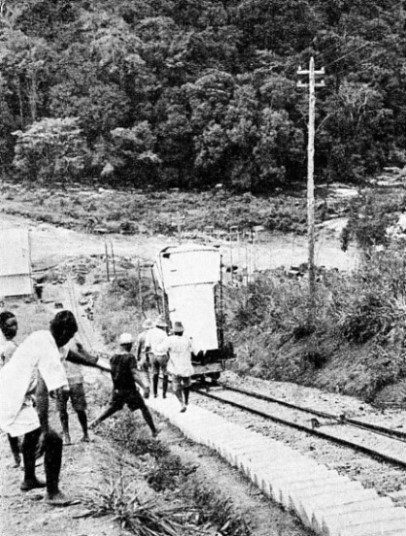 LOWERING A TRANSFORMER down the haulage track 