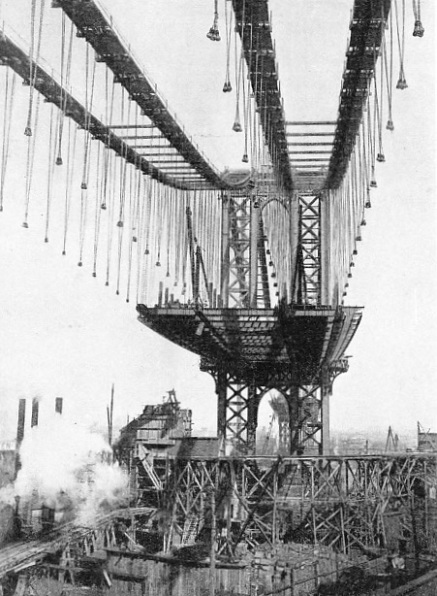 THE SUSPENSION CABLES of Manhattan Bridge