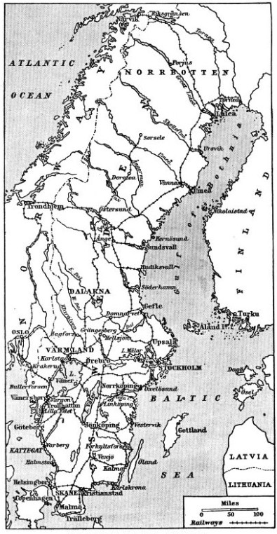 RIVERS AND RAILWAYS OF SWEDEN