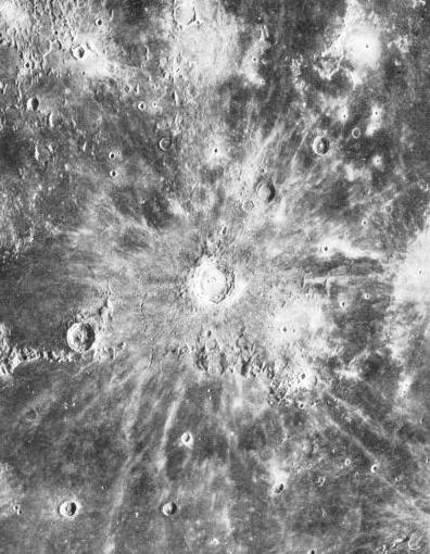 SEEN THROUGH THE HOOKER TELESCOPE, the topography of the moon can be closely examined