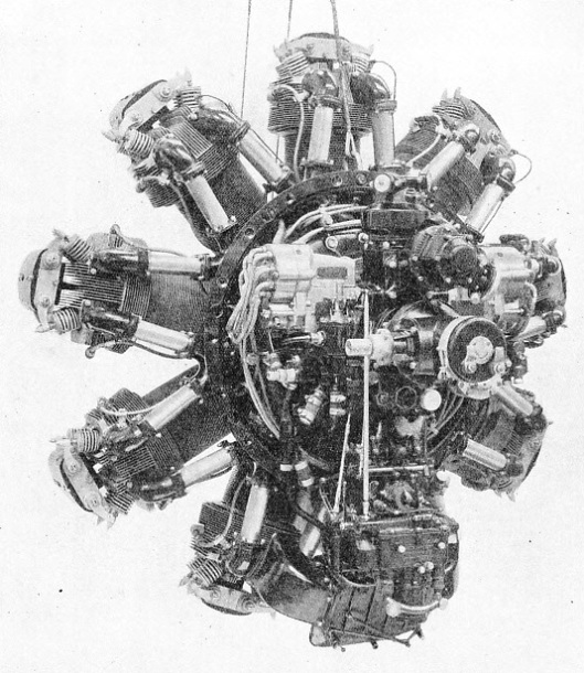 A RADIAL AIR-COOLED ENGINE of the type used in the Empire flying boats