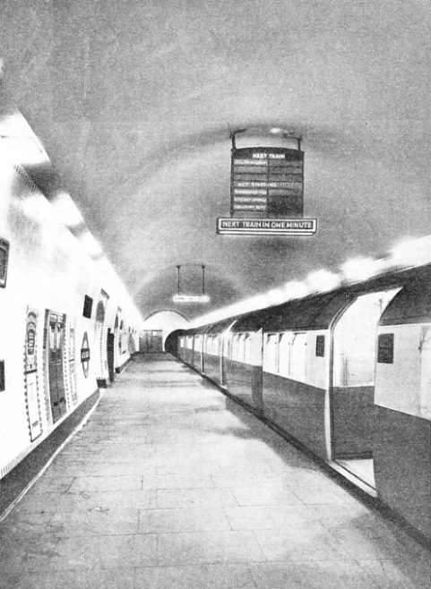 UP PLATFORM of Wood Green Station, on the Piccadilly Line