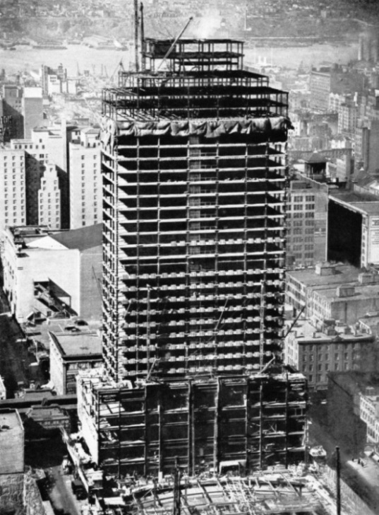 The RKO Building under construction