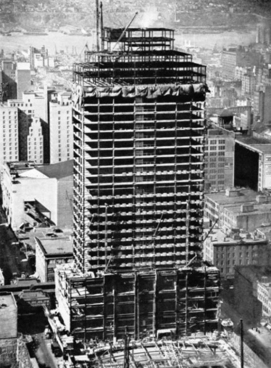 The RKO Building under construction