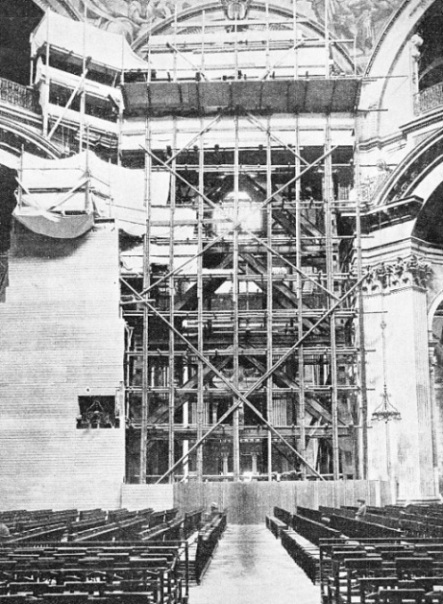 STRENGTHENING THE PIERS on which the weight of the dome of St. Paul’s Cathedral rests
