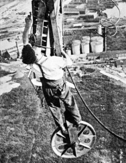 WORKING 450 FEET ABOVE THE GROUND