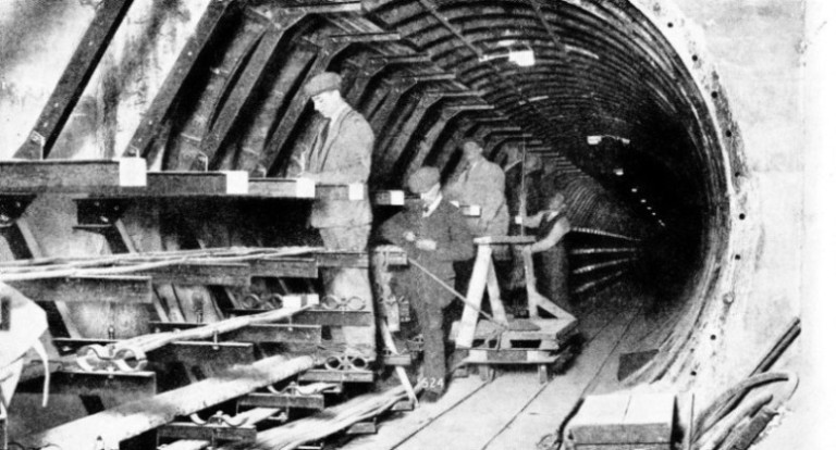 UNDER THE RIVER THAMES a tunnel with a diameter of 10 feet