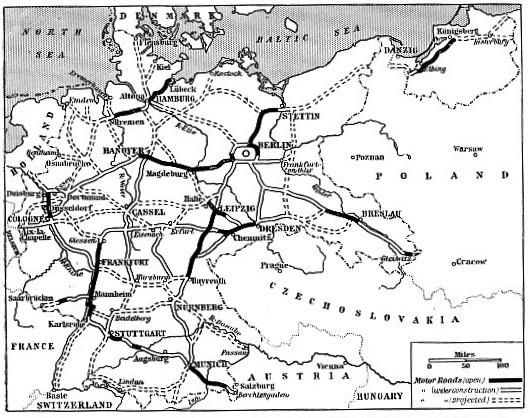 A NETWORK OF MOTORWAYS is being built for fast motor traffic in Germany