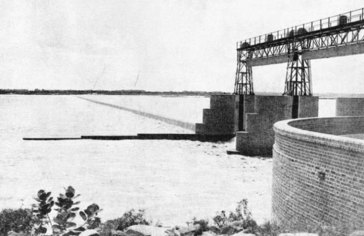 AN IRRIGATION WEIR on the Damodar River in Bengal