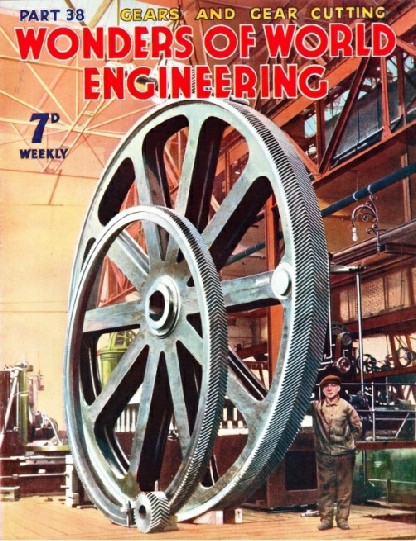 a set of immense gearwheels, designed for a large crane