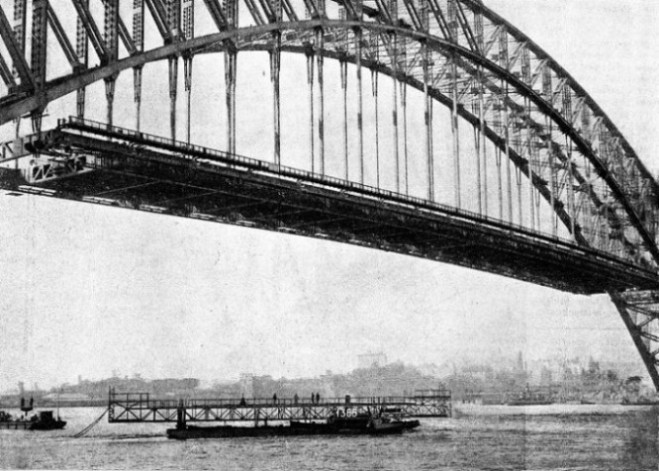 ASSEMBLING THE DECK of Sydney Harbour Bridge
