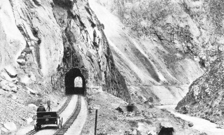 INSPECTION CAR near Viso, on the Peruvian Central Railway