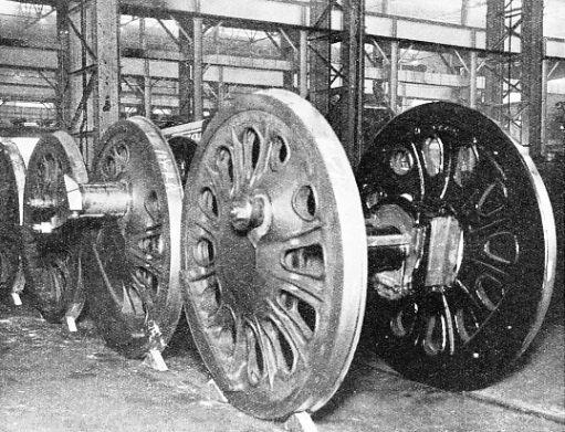 DRIVING WHEELS of a type recently designed for large American locomotives