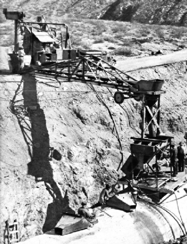 AN INVERTED SIPHON, of which there are 146 in the length of the Colorado aqueduct