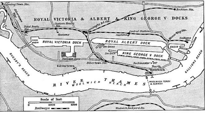 THE PORT OF LONDON comprises the greatest system of docks in the world