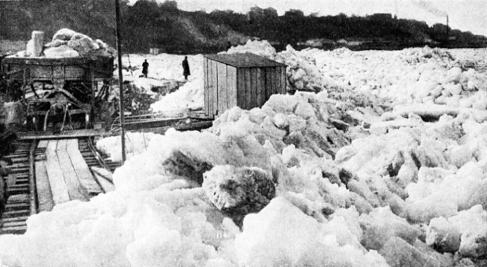 THE PRESSURE OF THE ICE brought down by the Mississippi in winter