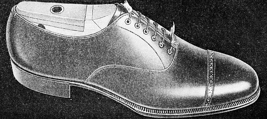 THE COMPLETED SHOE, ready for the removal of the wooden last