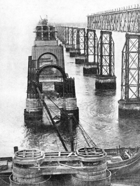 FOUNDATIONS FOR THE SUPERSTRUCTURE of the piers for the new Tay Bridge