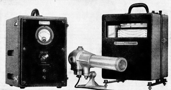 PHOTOELECTRIC MEASUREMENT OF TEMPERATURE is provided by the Instagraph outfit