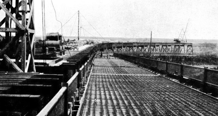 BUILDING THE WEST APPROACHES to the Huey Long Bridge