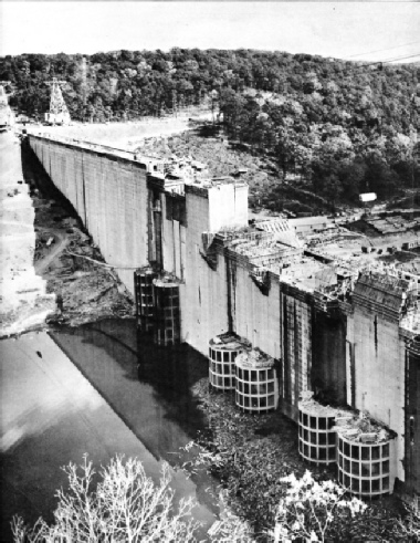 THE UPSTREAM FACE OF NORRIS DAM